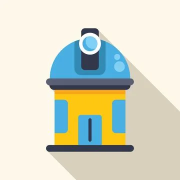 Observatory building exploring the universe with large telescope Ilustración de archivo