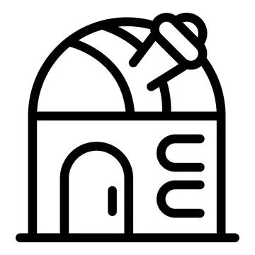 Observatory building gathering data from space telescope Stock Illustration