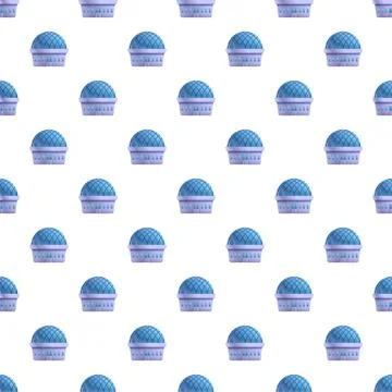 Observatory building seamless pattern for astronomy background Illustrazione stock