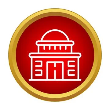 Observatory building structure line icon Ilustración de archivo