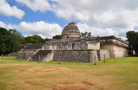 Observatory at the Chichen Itza archaeological site, Mexico Stock Photos