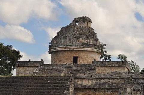 Observatory at the Chichen Itza archaeological site, Mexico Foto stock