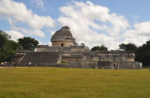 Observatory at the Chichen Itza archaeological site, Mexico Stock Photos