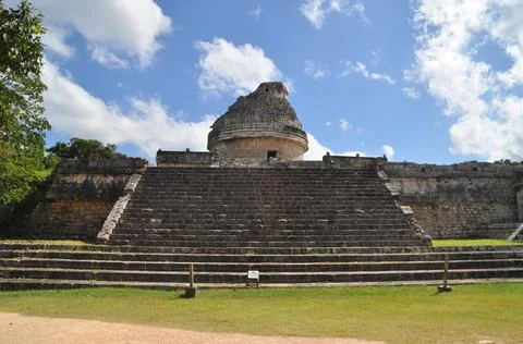Observatory at the Chichen Itza archaeological site, Mexico Stock Photos