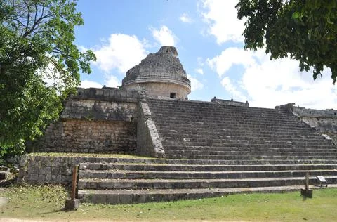 Observatory at the Chichen Itza archaeological site, Mexico Stock Photos