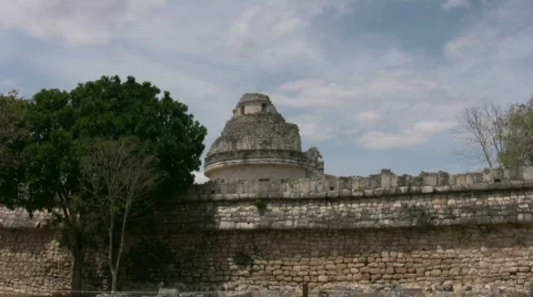 Observatory at Chichen Itza Stock Footage 420279