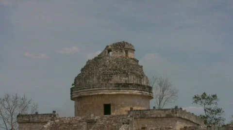 Observatory at Chichen Itza Stock Footage 420335
