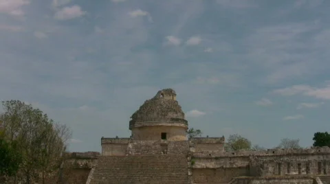 Observatory at Chichen Itza Video stock 420340