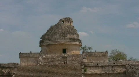 Observatory at Chichen Itza Stock Footage 420347