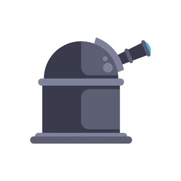 Observatory dome with telescope studying space illustration Stock Illustration