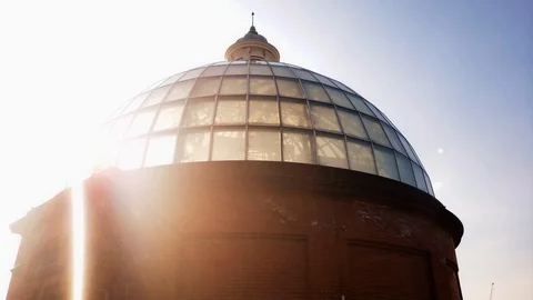 Observatory Glass Dome and dramatic light 4K Video stock 90681451