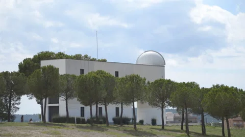 Observatory On A Hill Stock Footage 56344804