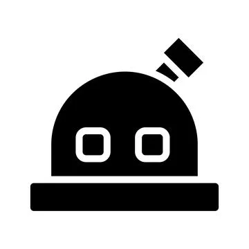 Observatory icon for astronomy and science. Concept of space exploration an.. Stock Illustration