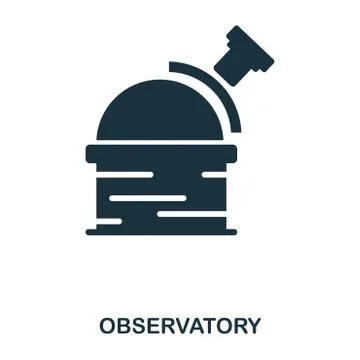 Observatory icon. Flat style icon design. UI. Illustration of observatory icon Stock-Illustration
