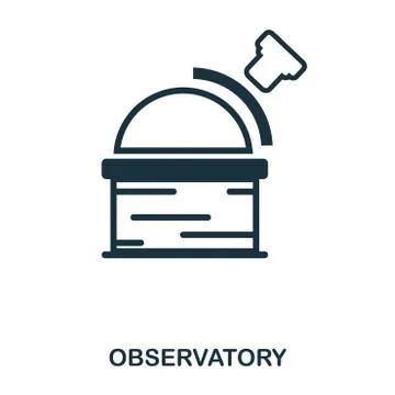 Observatory icon. Flat style icon design. UI. Illustration of observatory icon Stock Illustration