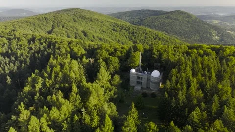 An observatory in the mountains of Poland Stock-Footage 296378384