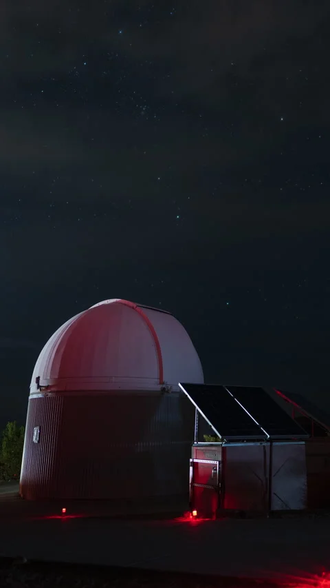 Observatory at night-Timelapse-Vertical Video Stock Footage 342571227