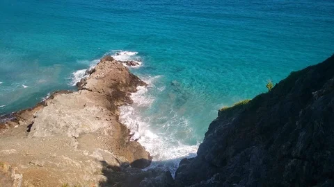 Observatory of Playa de las 7 Olas in the Tayrona national park of Colombia Stock Footage 103953836