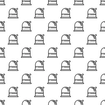 Observatory telescope dome seamless pattern background Stockillustratie