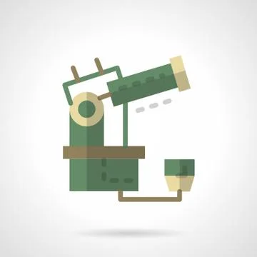 Observatory telescope flat color vector icon 스톡 일러스트