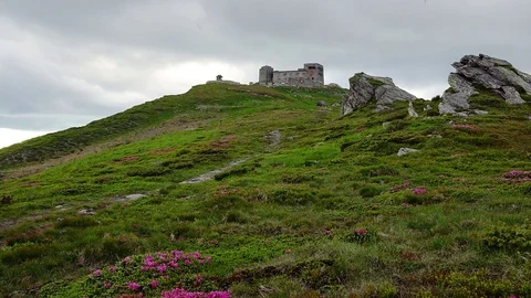 Observatory at the top of the mountain Video stock 118909485