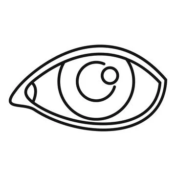 Observe eye icon outline vector. View look Stock Illustration