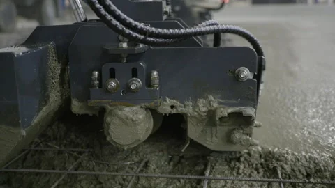 Observe the High Tech Concrete Paver Demonstrating Efficiency on the Vídeos de archivo 296778427