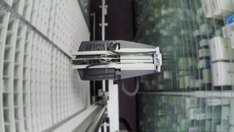 Observe the impressive HighSpeed Robotic Arm engaging in dynamic action and Stock Footage 306060758