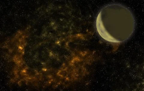 To observe a moon eclipse Stock Illustration