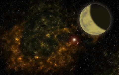 To observe a moon eclipse Stock Illustration