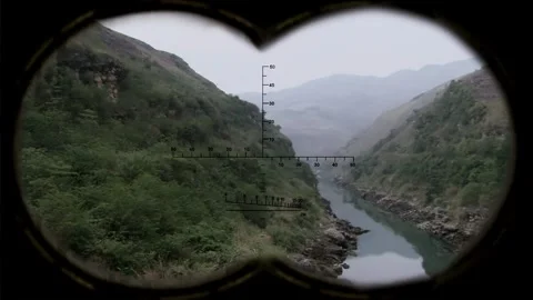 Observe the valley topography Stock Footage 261632978