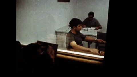 Observer Taking Notes During Lie Detector Test On A Soldier Stock Footage 105199880