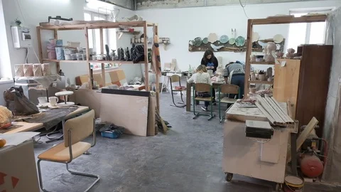 Observing an art studio Stock Footage 88733432