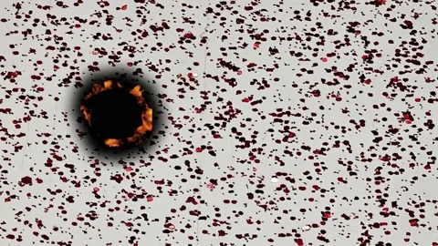 Observing black holes and their effects in a space simulation Stock Footage 342831823