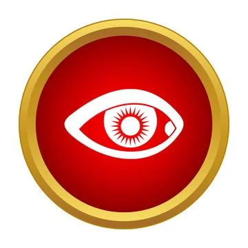 Observing eye icon symbolizing vision and surveillance Stock Illustration