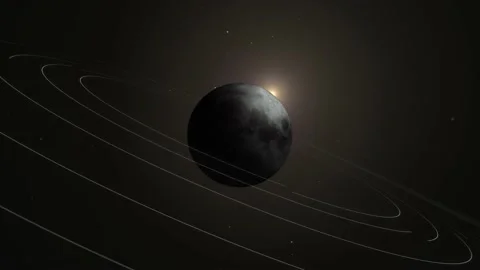 Observing Moon, Looking In The Solar System. Video stock 229272095