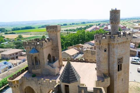 Observing Olite from the Castle Stock Photos