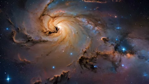 Observing the spiral structure of the Milky Way from outer space. Video stock 269034719