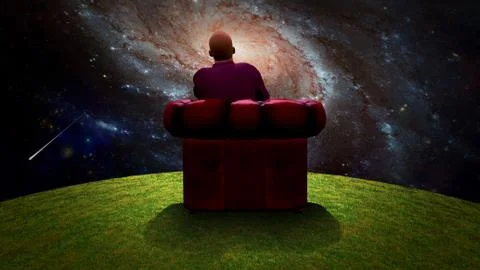 Observing the Universe Stock Illustration