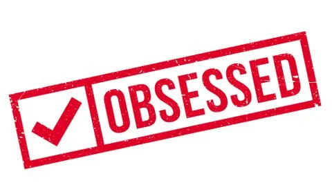 Obsessed rubber stamp Stock Illustration
