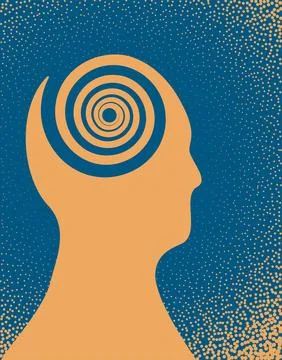 Obsession and recurring thinking Stock Illustration