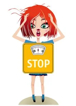 Obsession with the scale Stock Illustration