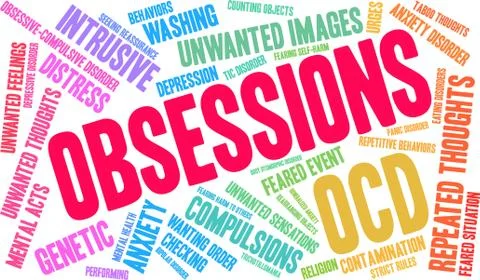 Obsessions Word Cloud イラスト素材