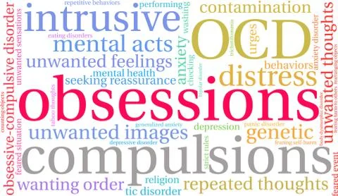 Obsessions Word Cloud Stock Illustration