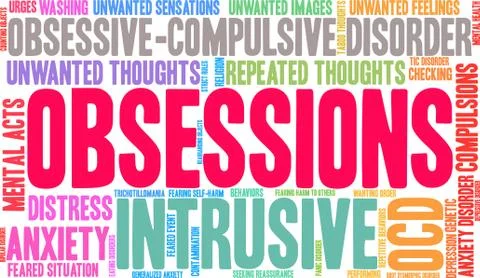 Obsessions Word Cloud Stock Illustration