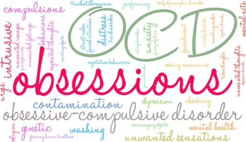 Obsessions Word Cloud Stockillustratie