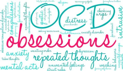 Obsessions Word Cloud Stockillustratie