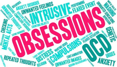Obsessions Word Cloud Stockillustratie