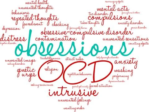Obsessions Word Cloud Stockillustratie