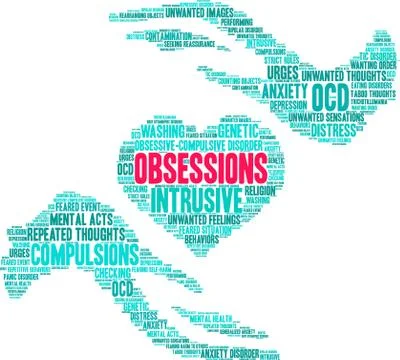 Obsessions Word Cloud Stock Illustration